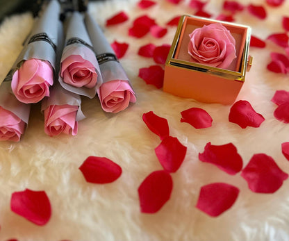 Single Authentic Pink Rose Box