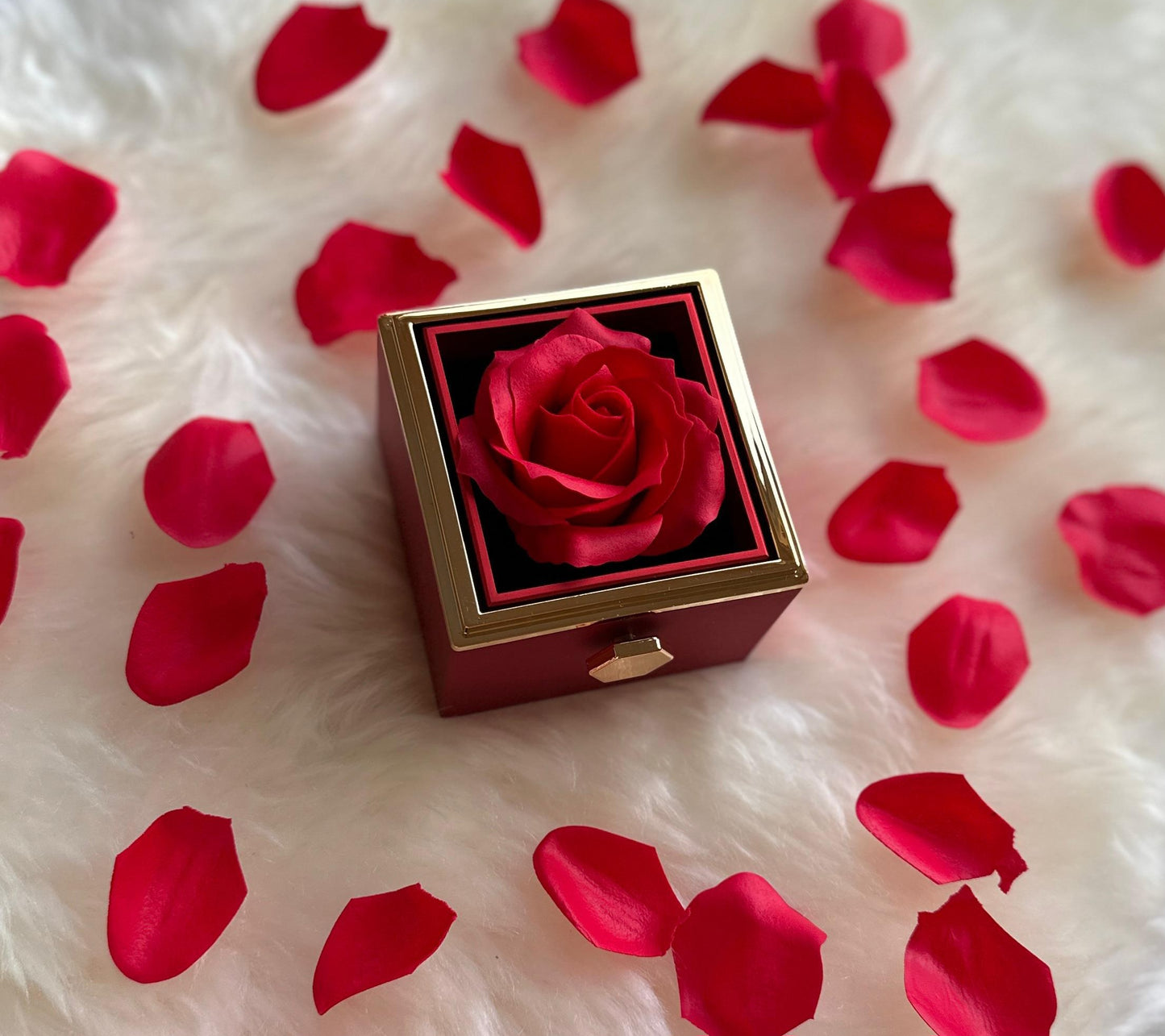 Single Authentic Red Rose Box